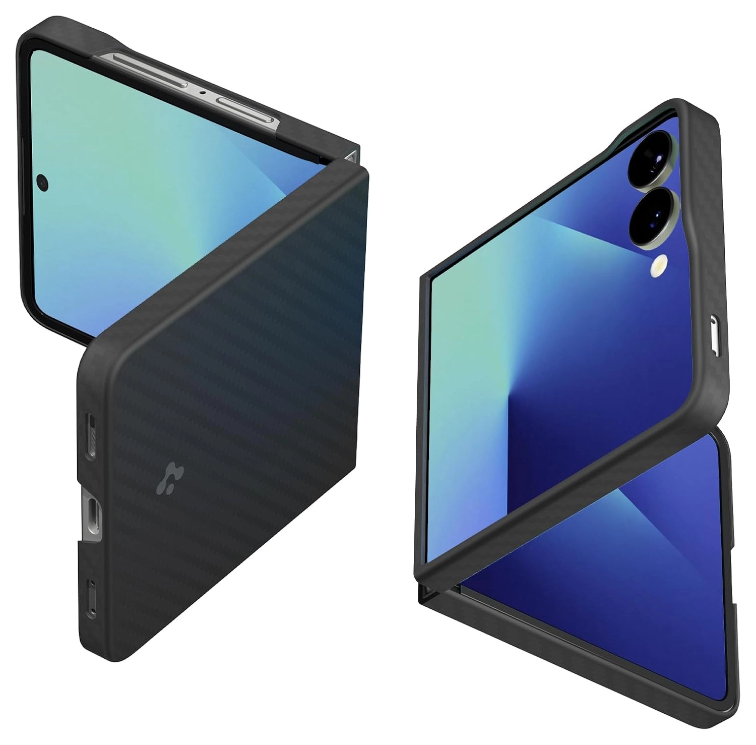 Spigen Air Skin Samsung Galaxy Z Flip 7 Hoesje Back Cover Aramide Zwart afbeelding 2