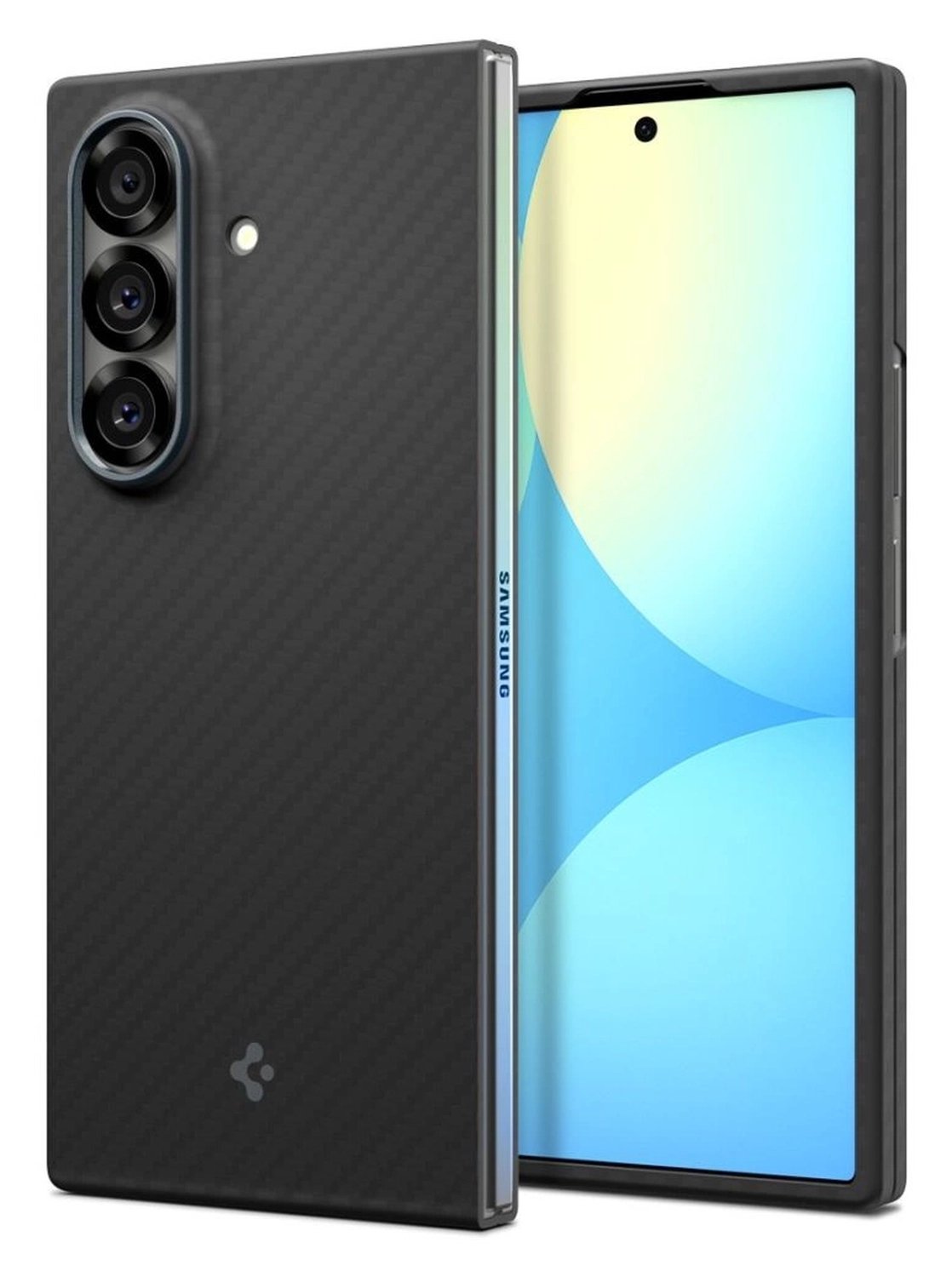 Spigen Air Skin Samsung Galaxy Z Fold 7 Hoesje Back Cover Aramide Zwart afbeelding 1