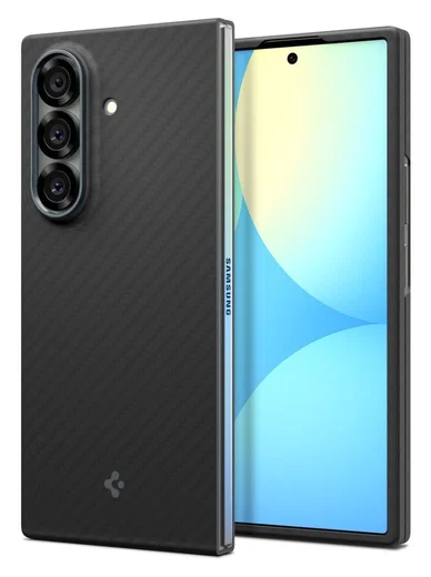 Spigen Air Skin Samsung Galaxy Z Fold 7 Hoesje Back Cover Aramide Zwart afbeelding 1