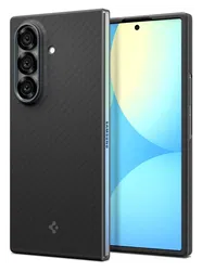 Spigen Air Skin Samsung Galaxy Z Fold 7 Hoesje Back Cover Aramide Zwart afbeelding