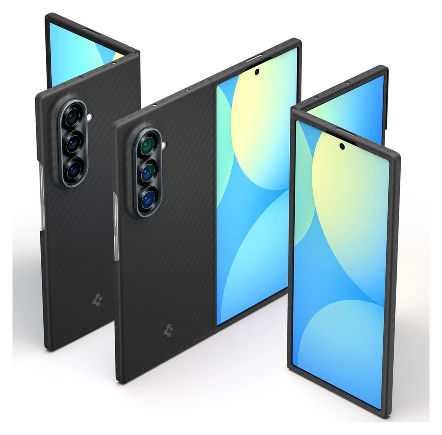 Spigen Air Skin Samsung Galaxy Z Fold 7 Hoesje Back Cover Aramide Zwart afbeelding 2