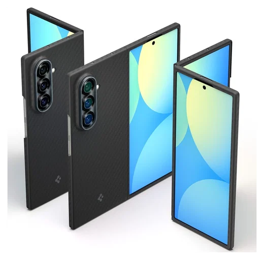 Spigen Air Skin Samsung Galaxy Z Fold 7 Hoesje Back Cover Aramide Zwart afbeelding 2