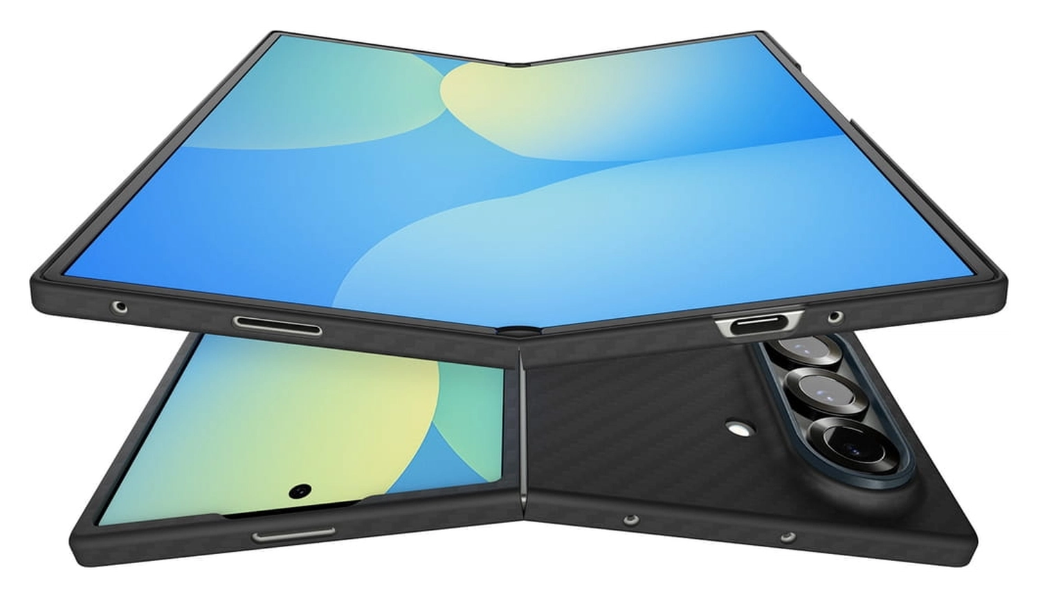 Spigen Air Skin Samsung Galaxy Z Fold 7 Hoesje Back Cover Aramide Zwart afbeelding 8
