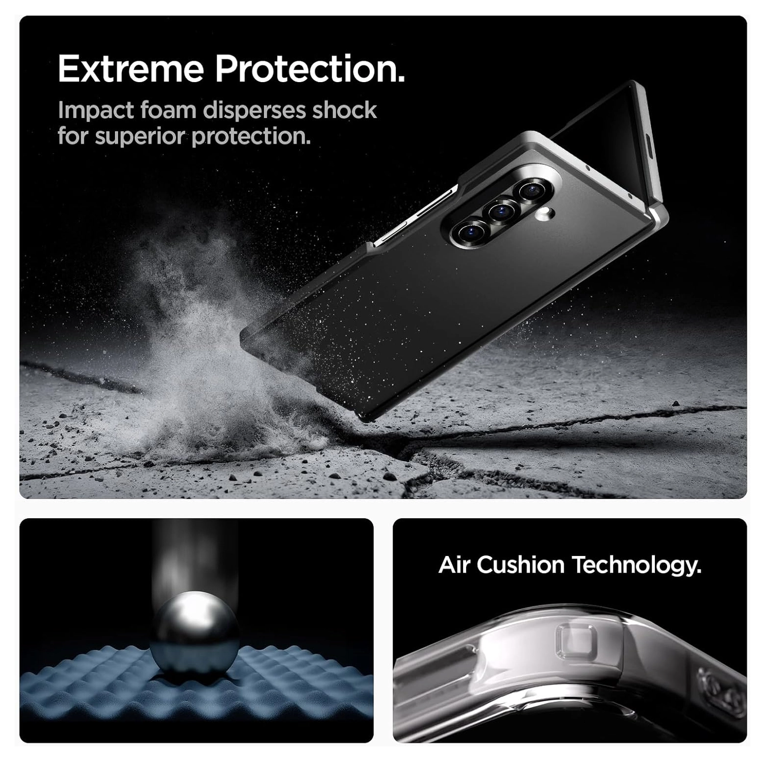 Spigen Tough Armor Samsung Galaxy Z Fold 7 Hoesje MagSafe Back Cover Zwart afbeelding 4