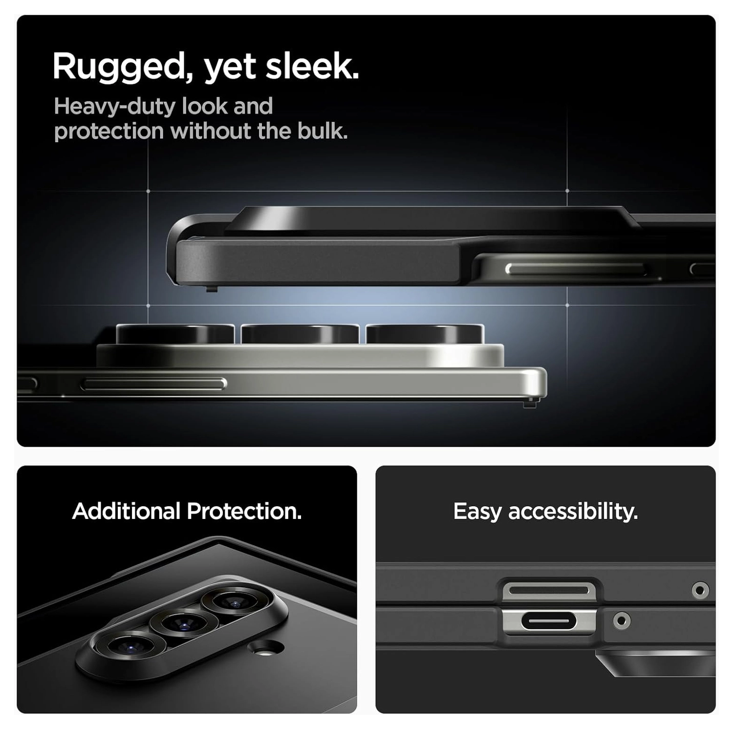 Spigen Tough Armor Samsung Galaxy Z Fold 7 Hoesje MagSafe Back Cover Zwart afbeelding 6