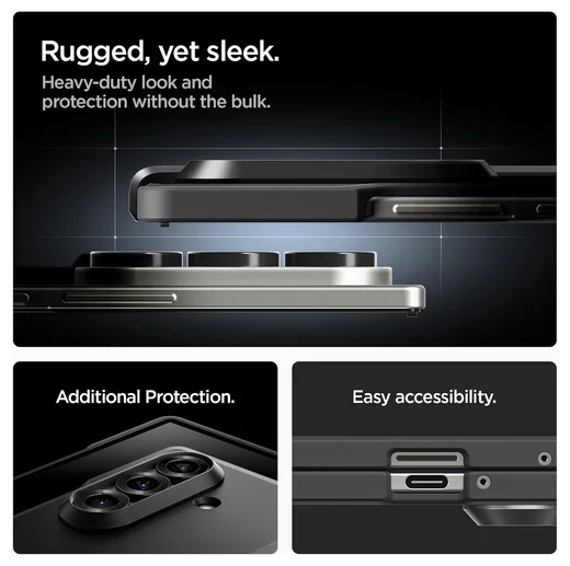 Spigen Tough Armor Samsung Galaxy Z Fold 7 Hoesje MagSafe Back Cover Zwart afbeelding 6