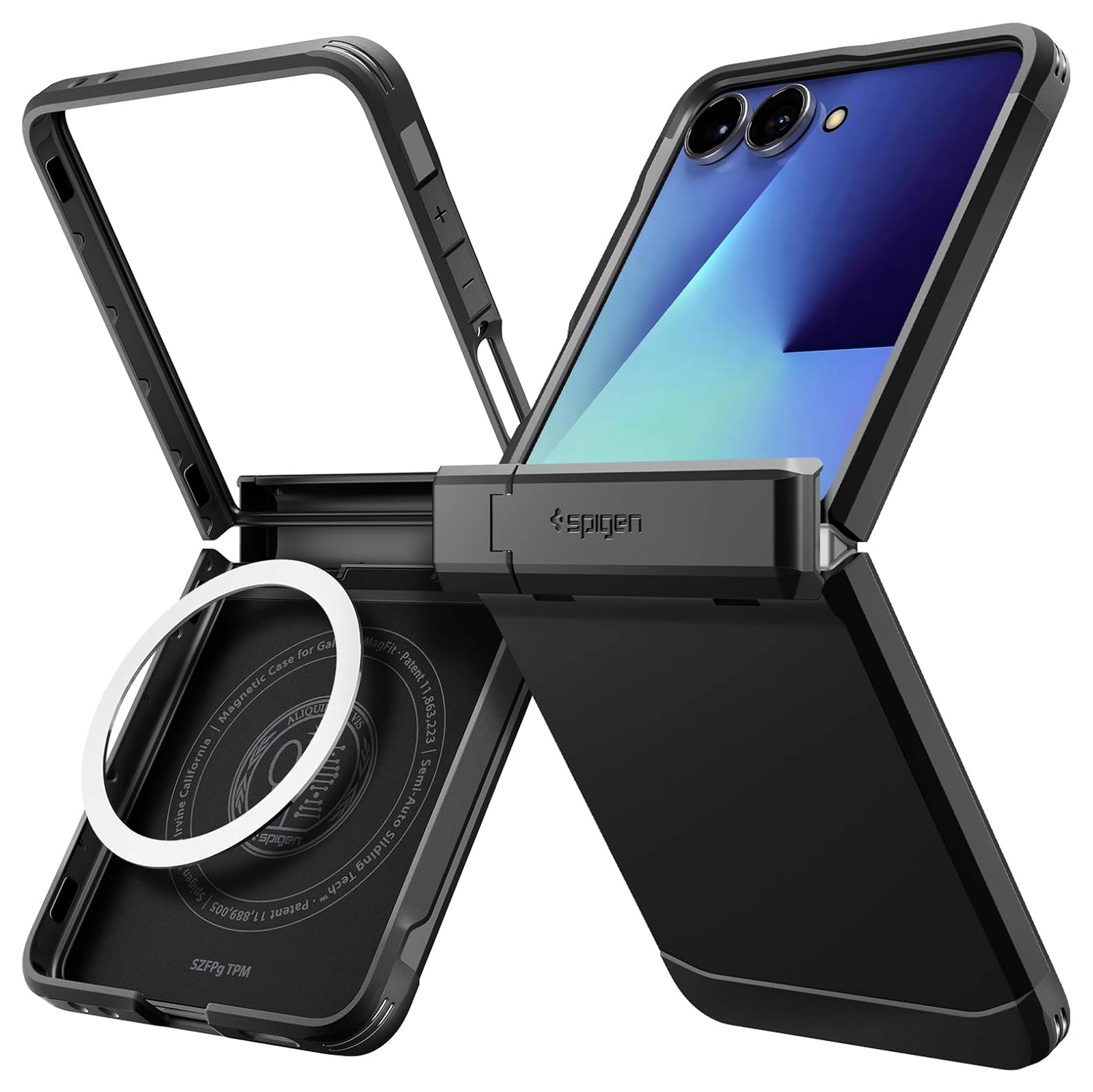 Spigen Tough Armor Samsung Galaxy Z Flip 7 Hoesje MagSafe Back Cover Zwart afbeelding 1