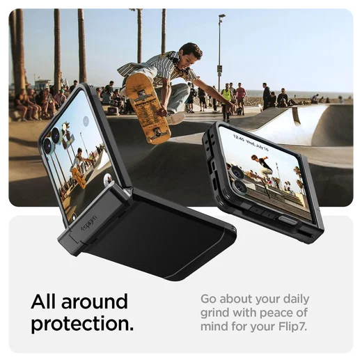 Spigen Tough Armor Samsung Galaxy Z Flip 7 Hoesje MagSafe Back Cover Zwart afbeelding 2