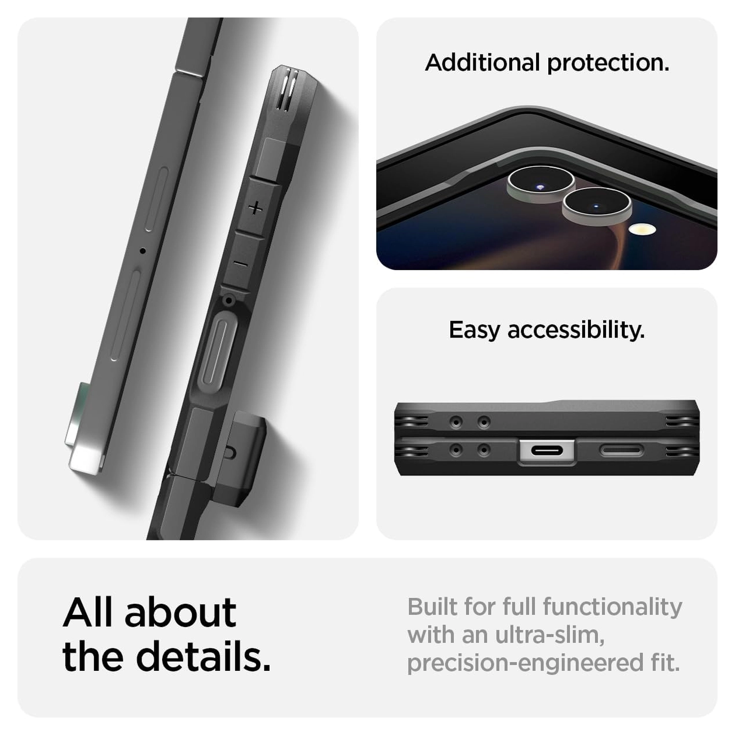 Spigen Tough Armor Samsung Galaxy Z Flip 7 Hoesje MagSafe Back Cover Zwart afbeelding 6