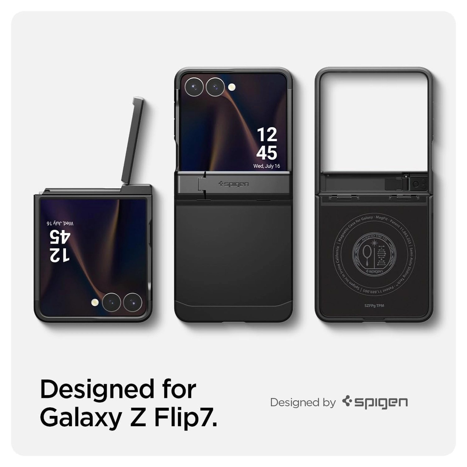 Spigen Tough Armor Samsung Galaxy Z Flip 7 Hoesje MagSafe Back Cover Zwart afbeelding 9