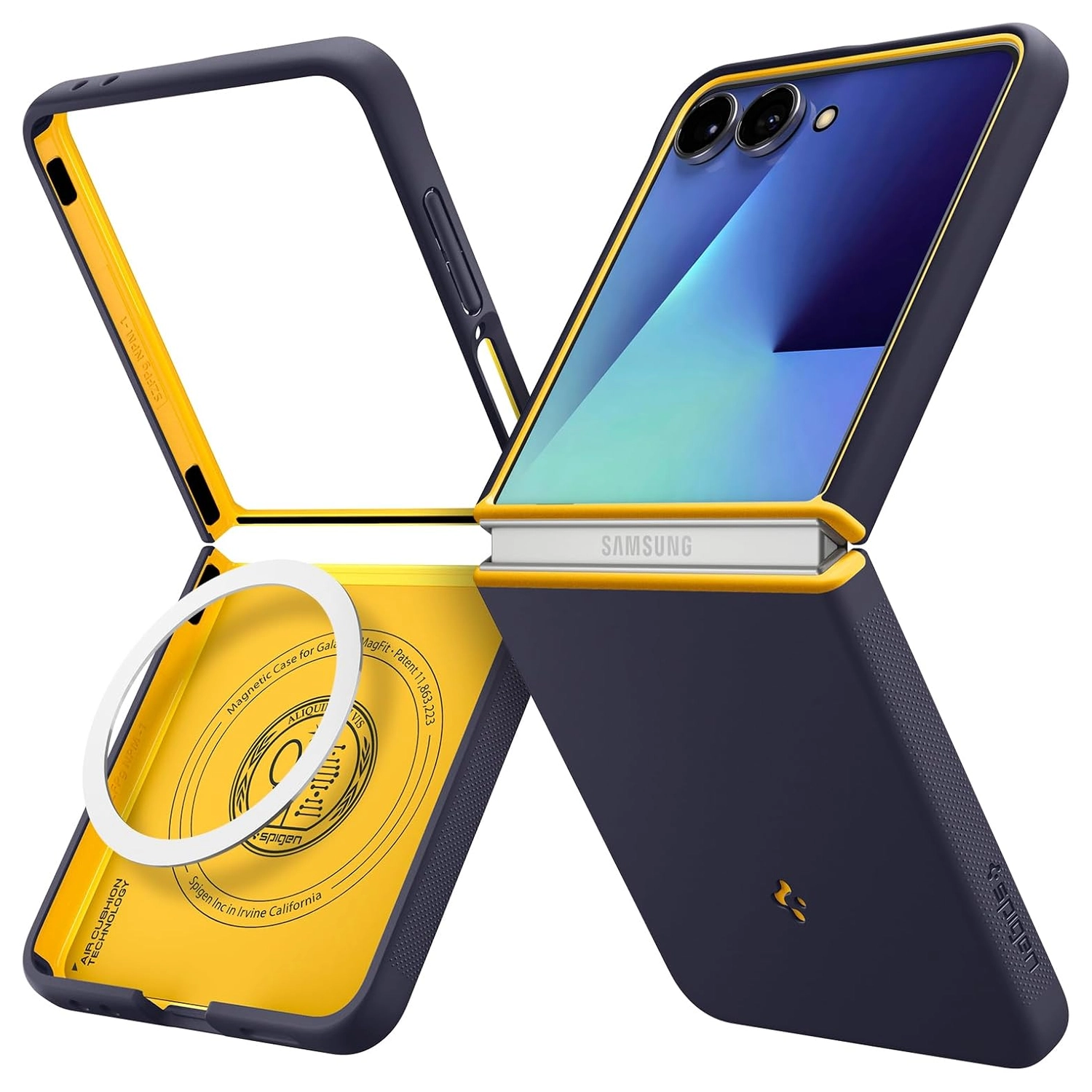 Spigen Nano Pop MagFit Samsung Galaxy Z Flip 7 Hoesje MagSafe Back Cover Blauw afbeelding 1