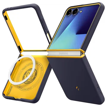 Spigen Nano Pop MagFit Samsung Galaxy Z Flip 7 Hoesje MagSafe Back Cover Blauw