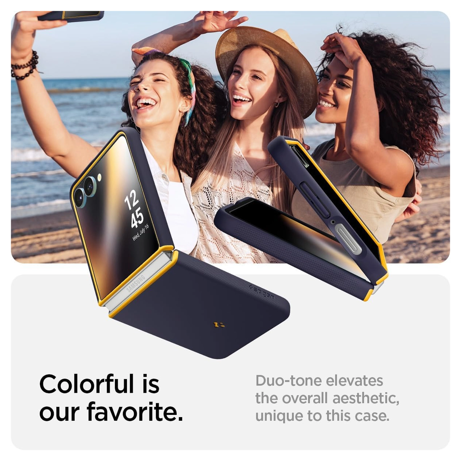 Spigen Nano Pop MagFit Samsung Galaxy Z Flip 7 Hoesje MagSafe Back Cover Blauw afbeelding 3