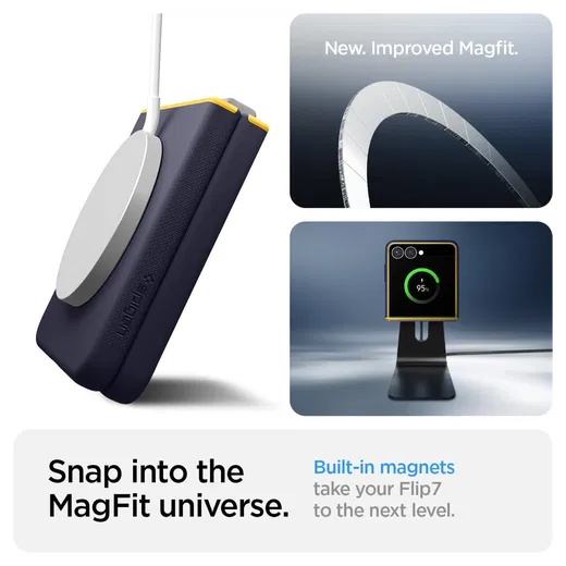 Spigen Nano Pop MagFit Samsung Galaxy Z Flip 7 Hoesje MagSafe Back Cover Blauw afbeelding 4