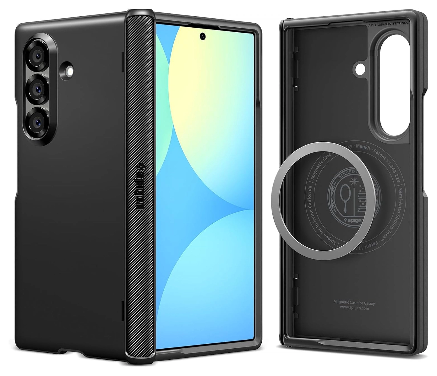 Spigen Slim Armor MagFit Samsung Galaxy Z Fold 7 Hoesje MagSafe Zwart afbeelding 1
