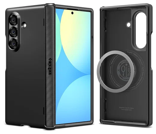 Spigen Slim Armor MagFit Samsung Galaxy Z Fold 7 Hoesje MagSafe Zwart afbeelding 1