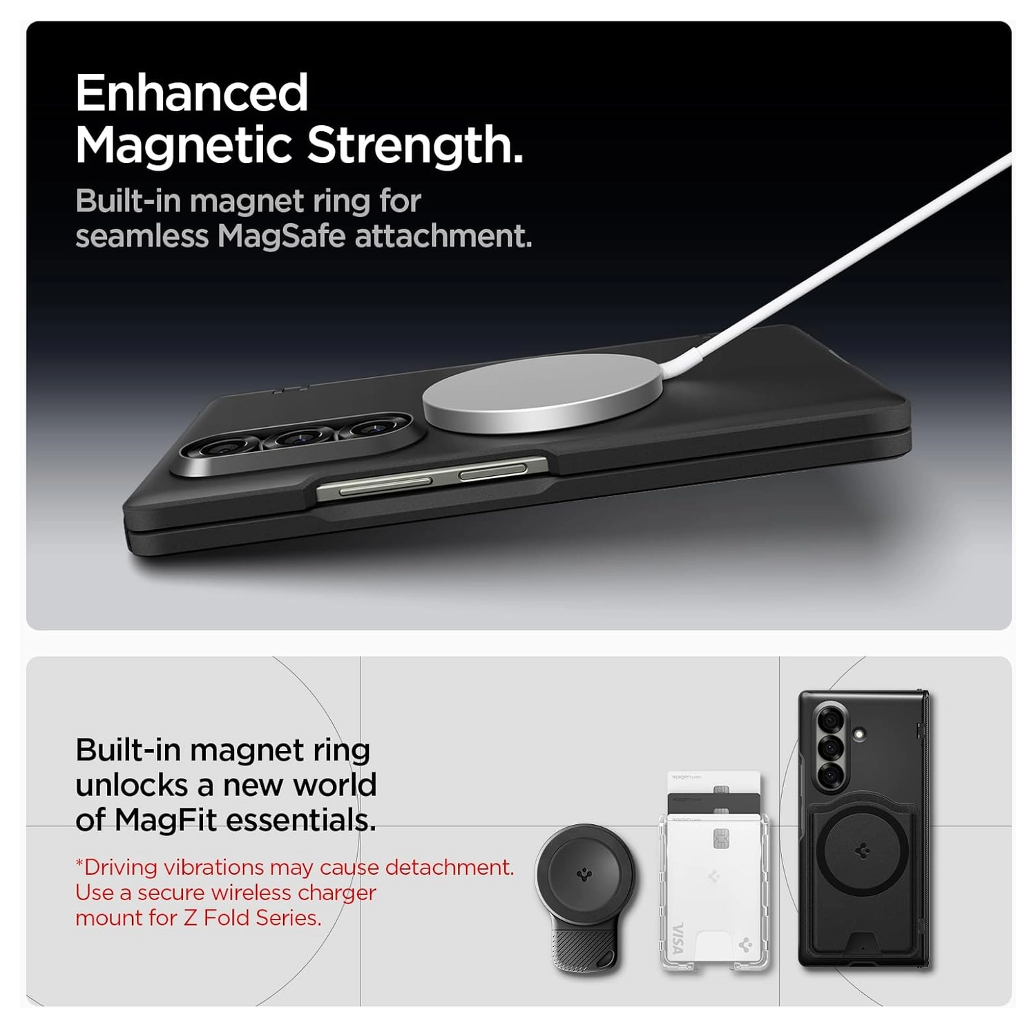 Spigen Slim Armor MagFit Samsung Galaxy Z Fold 7 Hoesje MagSafe Zwart afbeelding 4