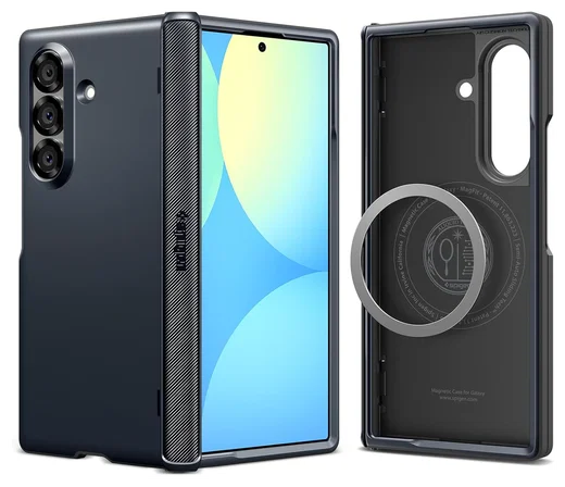 Spigen Slim Armor MagFit Samsung Galaxy Z Fold 7 Hoesje MagSafe Metal Slate afbeelding 1