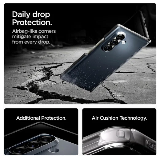 Spigen Slim Armor MagFit Samsung Galaxy Z Fold 7 Hoesje MagSafe Metal Slate afbeelding 3