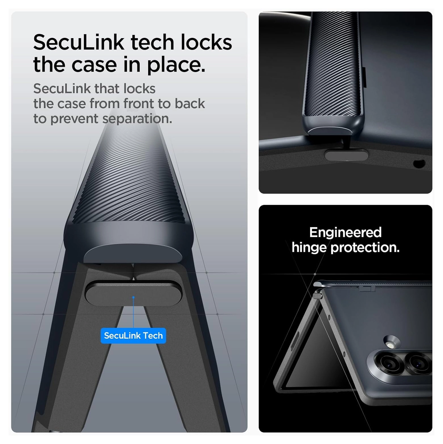 Spigen Slim Armor MagFit Samsung Galaxy Z Fold 7 Hoesje MagSafe Metal Slate afbeelding 5