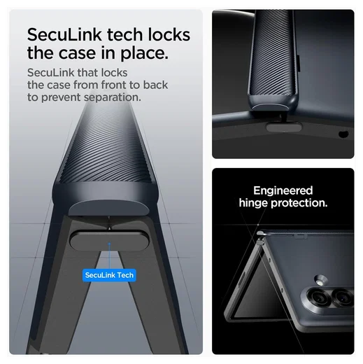 Spigen Slim Armor MagFit Samsung Galaxy Z Fold 7 Hoesje MagSafe Metal Slate afbeelding 5