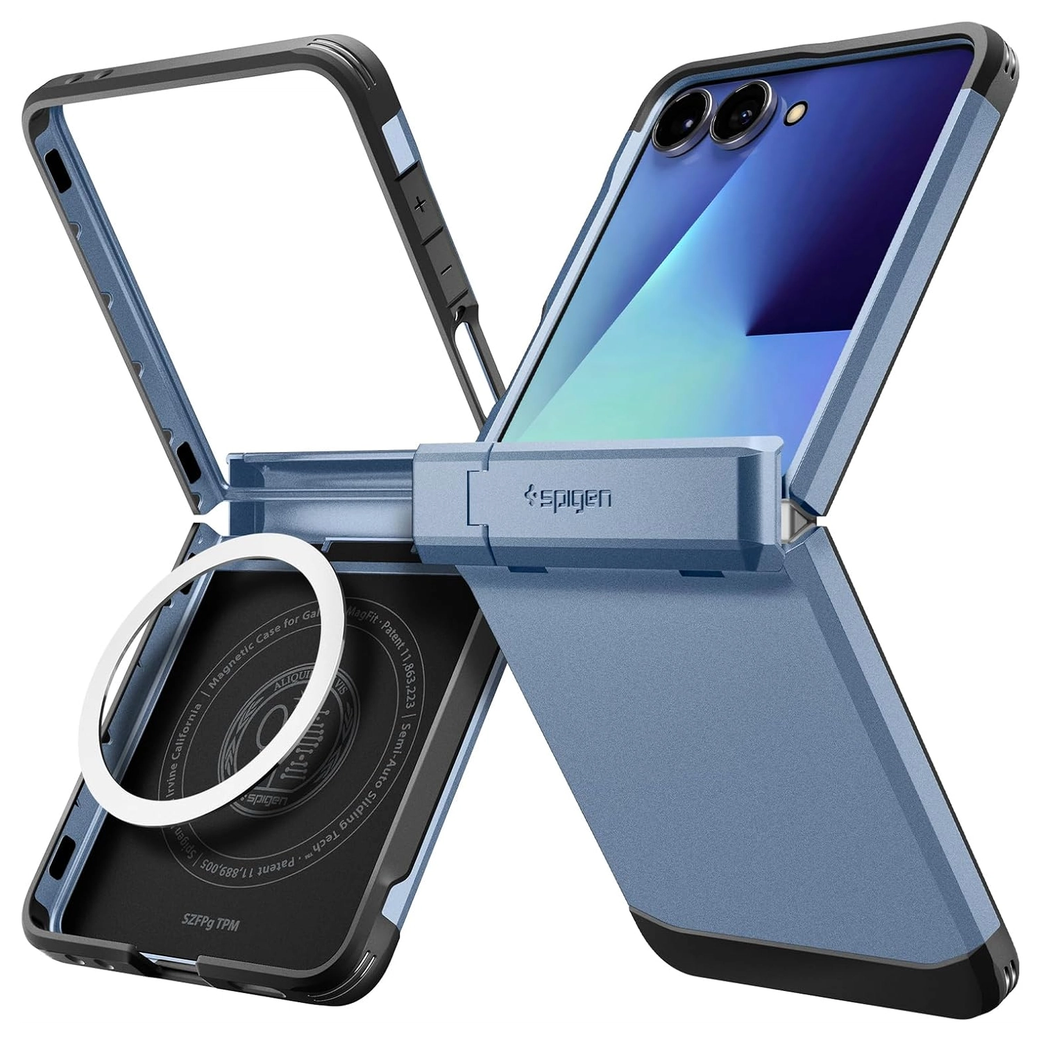 Spigen Tough Armor Samsung Galaxy Z Flip 7 Hoesje MagSafe Back Cover Blauw afbeelding 1