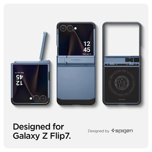 Spigen Tough Armor Samsung Galaxy Z Flip 7 Hoesje MagSafe Back Cover Blauw afbeelding 2