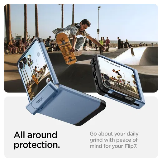 Spigen Tough Armor Samsung Galaxy Z Flip 7 Hoesje MagSafe Back Cover Blauw afbeelding 3