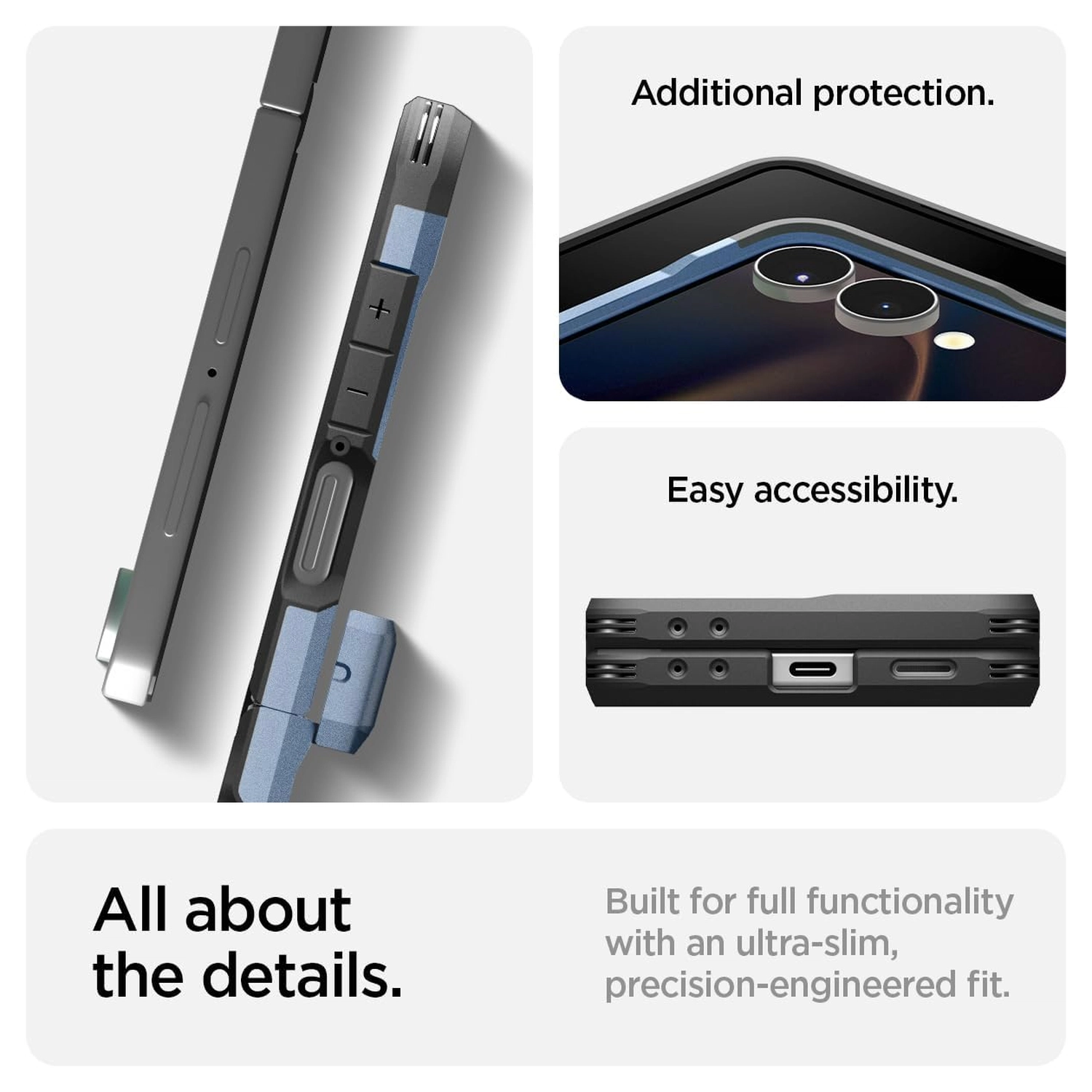 Spigen Tough Armor Samsung Galaxy Z Flip 7 Hoesje MagSafe Back Cover Blauw afbeelding 8