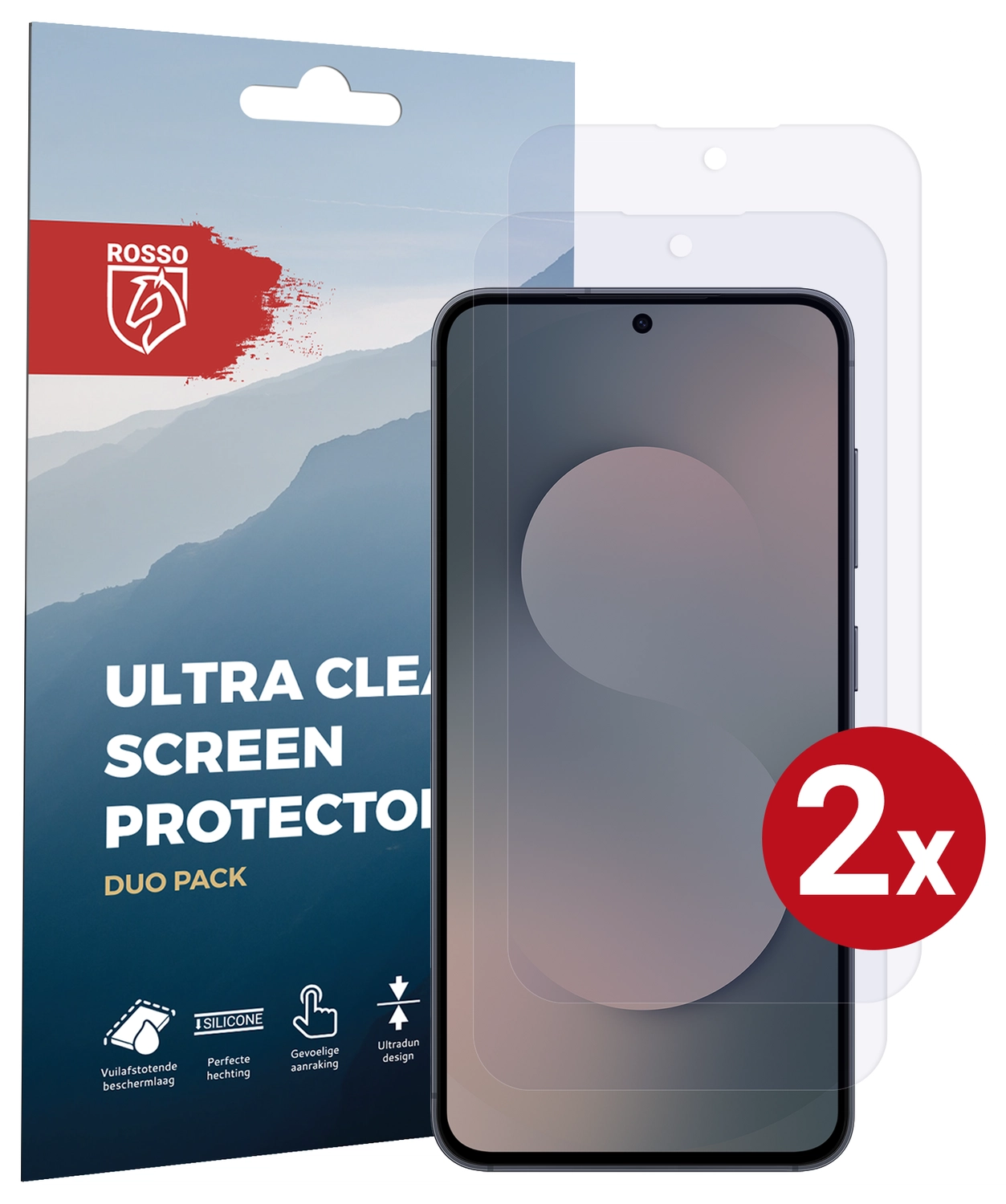 Rosso Samsung Galaxy S25 FE Screen Protector Case Friendly Folie Duo Pack afbeelding 1