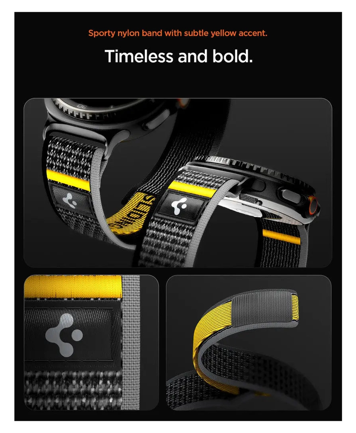 Spigen Athlex Air Samsung Galaxy Watch 8 / Watch 8 Classic - Zwart afbeelding 5