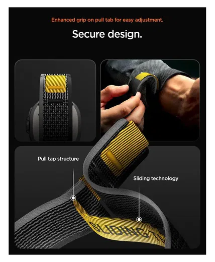 Spigen Athlex Air Samsung Galaxy Watch 8 / Watch 8 Classic - Zwart afbeelding 6