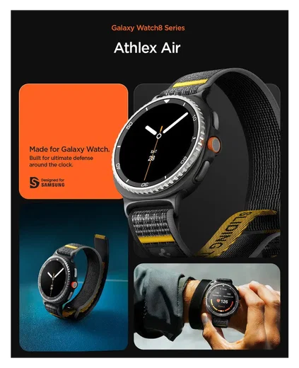 Spigen Athlex Air Samsung Galaxy Watch 8 / Watch 8 Classic - Blauw afbeelding 2