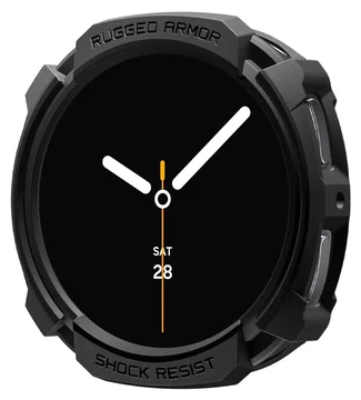 Spigen Rugged Armor - Samsung Galaxy Watch 8 44MM Hoesje Bumper Case - Zwart