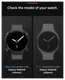 Spigen Rugged Armor - Samsung Galaxy Watch 8 44MM Hoesje Bumper Case - Zwart afbeelding 7