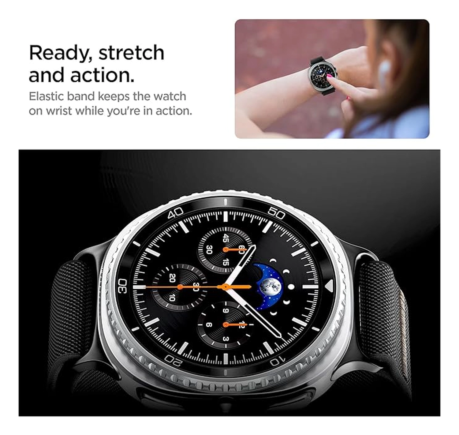 Spigen Lite Fit - Samsung Galaxy Watch 8 / Watch 8 Classic - Zwart afbeelding 2
