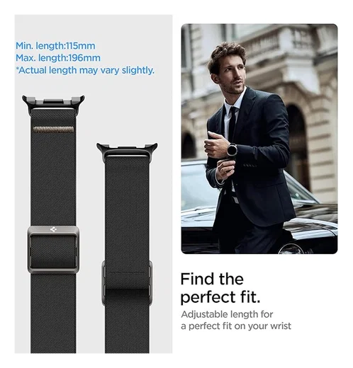 Spigen Lite Fit - Samsung Galaxy Watch 8 / Watch 8 Classic - Zwart afbeelding 4
