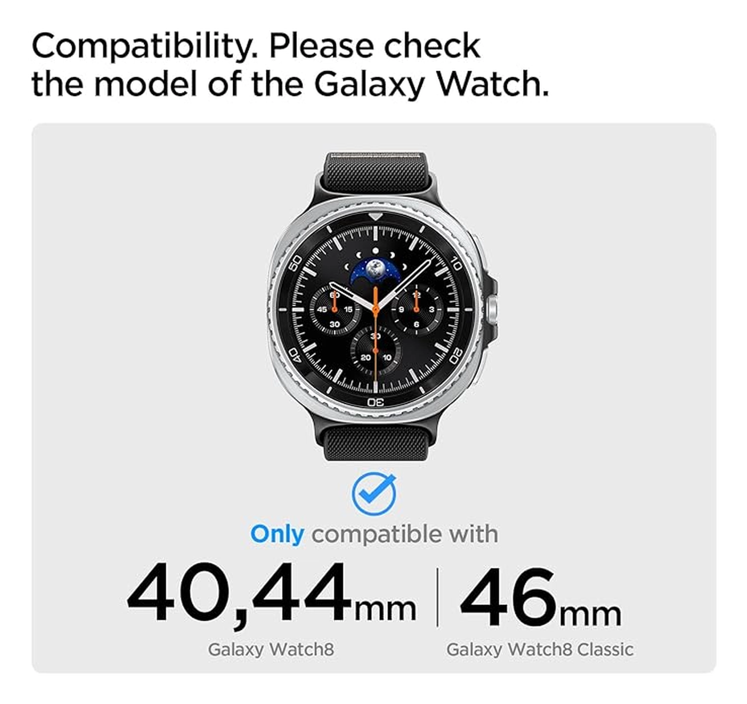 Spigen Lite Fit - Samsung Galaxy Watch 8 / Watch 8 Classic - Zwart afbeelding 6