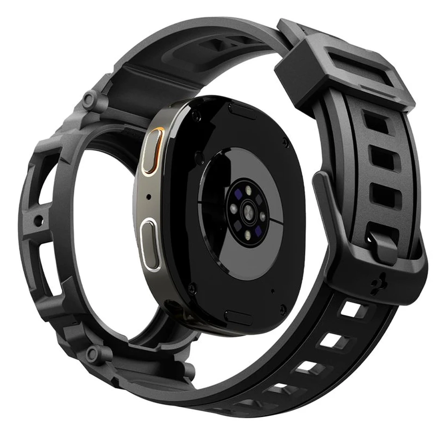 Spigen Rugged Armor Pro - Samsung Galaxy Watch 8 40MM - Hoesje en Bandje - Zwart afbeelding 13