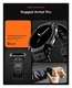 Spigen Rugged Armor Pro - Samsung Galaxy Watch 8 40MM - Hoesje en Bandje - Zwart afbeelding 3