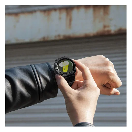 Spigen Rugged Armor Pro - Samsung Galaxy Watch 8 40MM - Hoesje en Bandje - Zwart afbeelding 9
