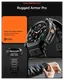Spigen Rugged Armor Pro - Samsung Watch 8 Classic - Hoesje en Bandje - Zwart afbeelding 2