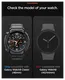 Spigen Rugged Armor Pro - Samsung Watch 8 Classic - Hoesje en Bandje - Zwart afbeelding 7
