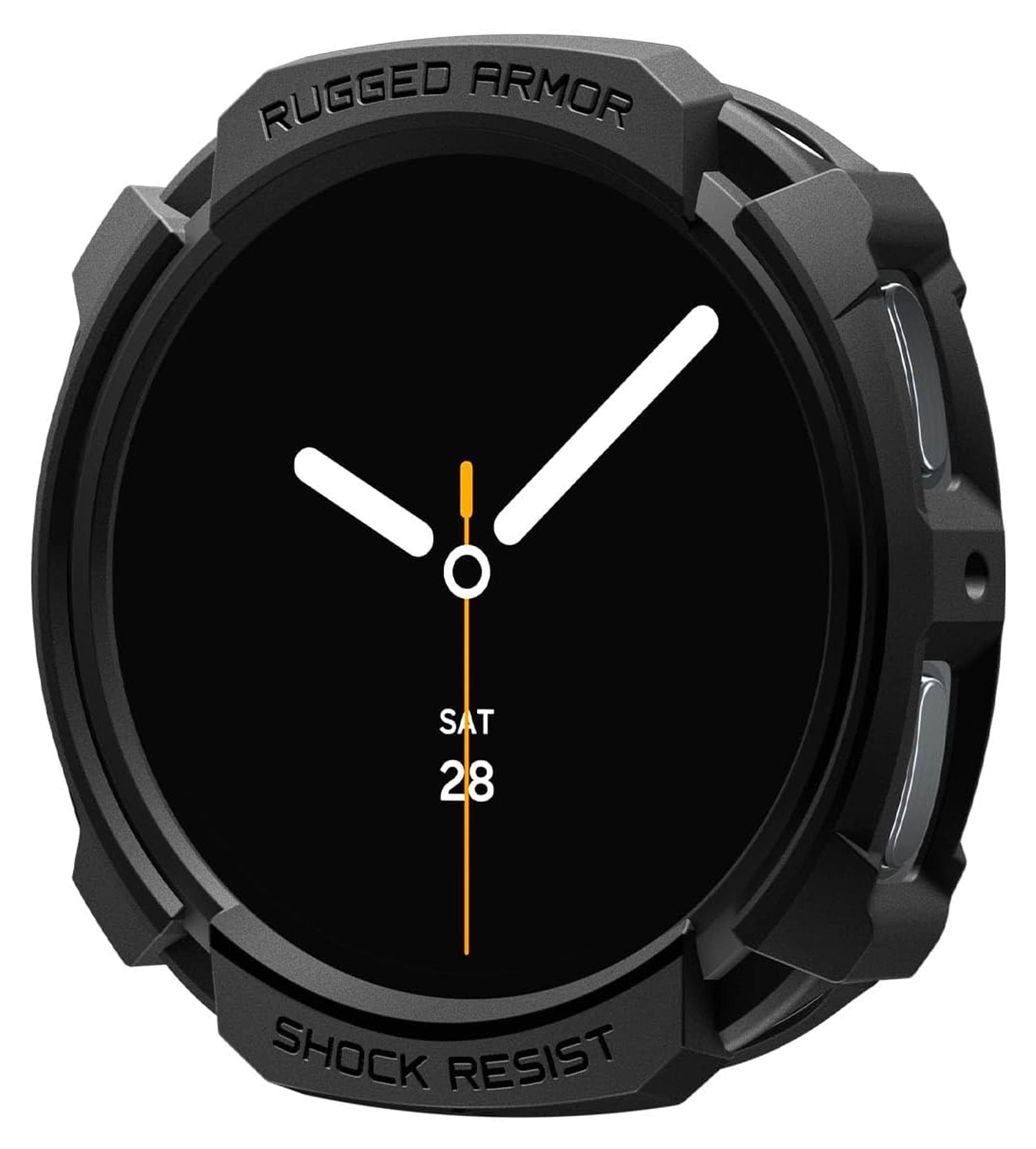 Spigen Rugged Armor - Samsung Galaxy Watch 8 40MM Hoesje Bumper Case - Zwart afbeelding 1