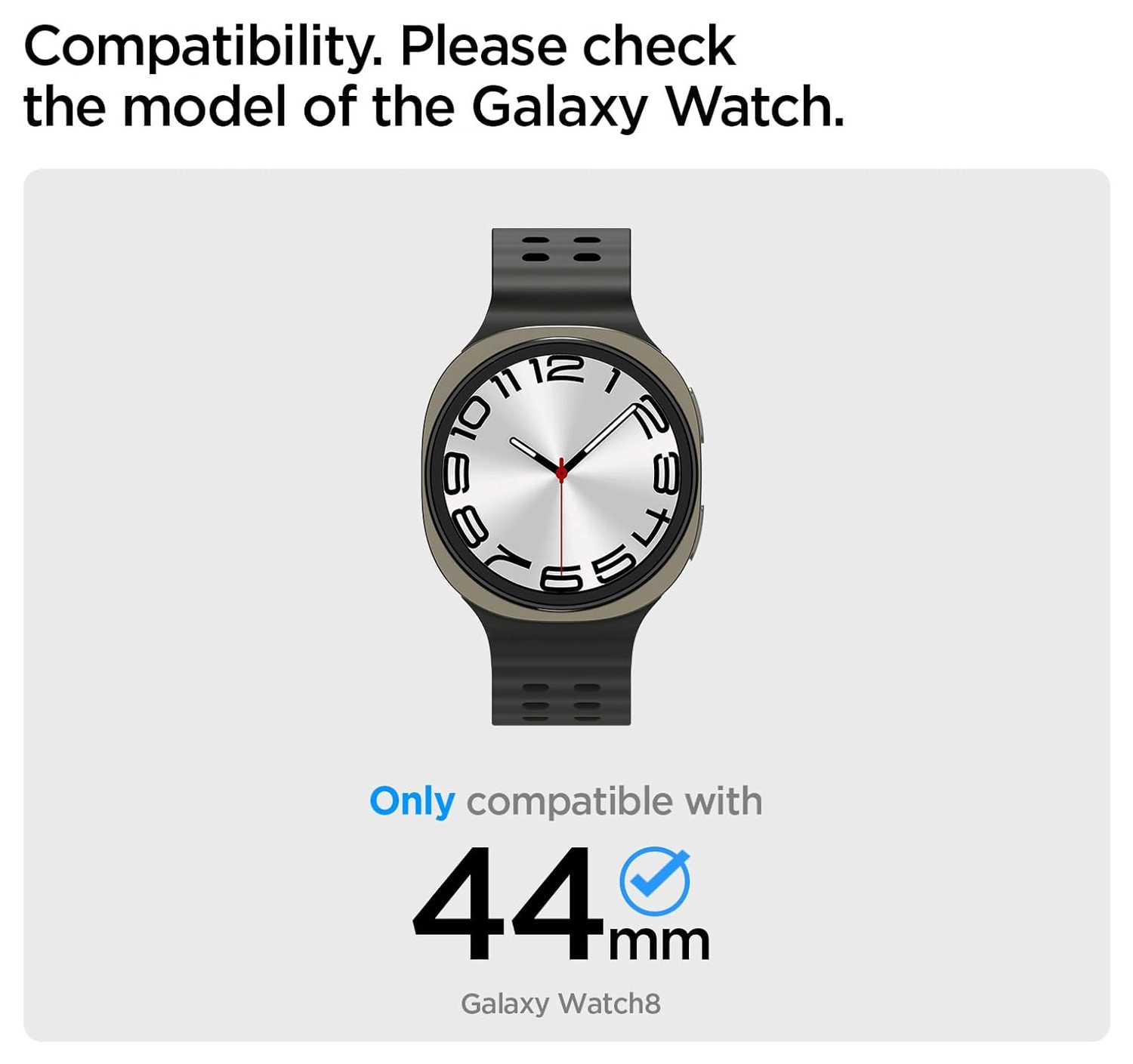 Spigen Samsung Galaxy Watch 8 44MM Bezel Ring Randbeschermer Zwart afbeelding 6