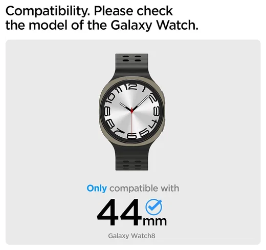 Spigen Samsung Galaxy Watch 8 44MM Bezel Ring Randbeschermer Zwart afbeelding 6