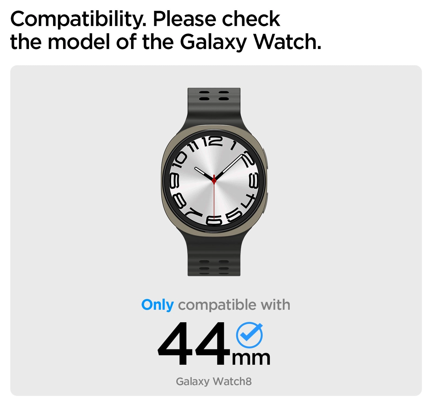 Spigen Samsung Galaxy Watch 8 44MM Bezel Ring Randbeschermer Zilver afbeelding 7