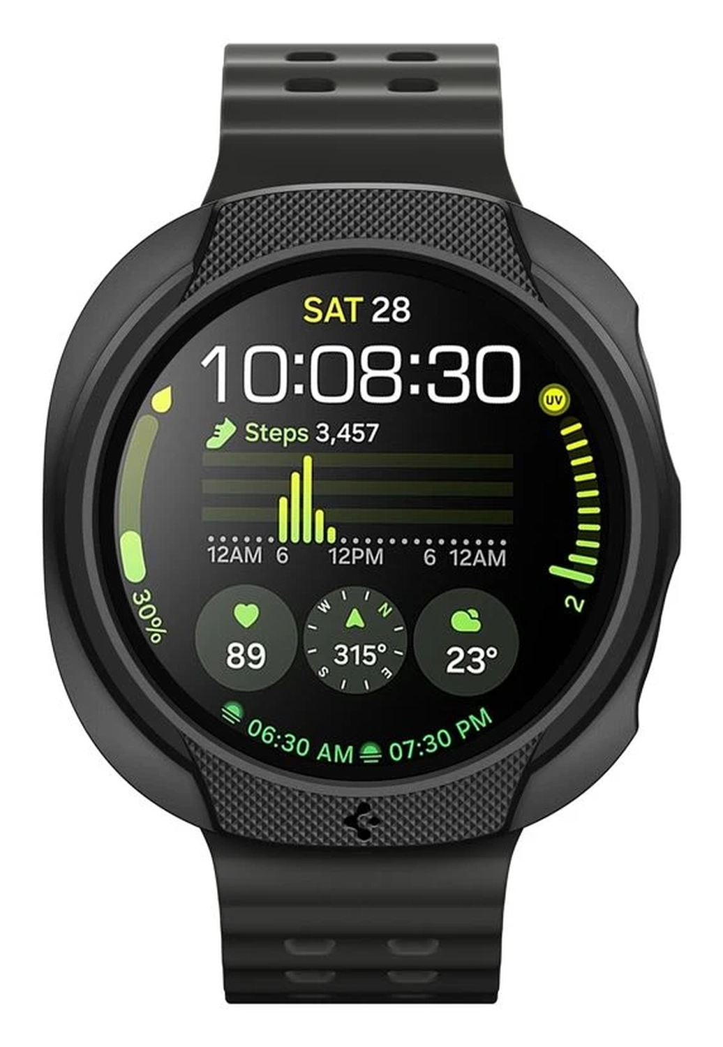 Spigen Liquid Air - Samsung Galaxy Watch 8 40MM Hoesje - Matte Zwart afbeelding 2