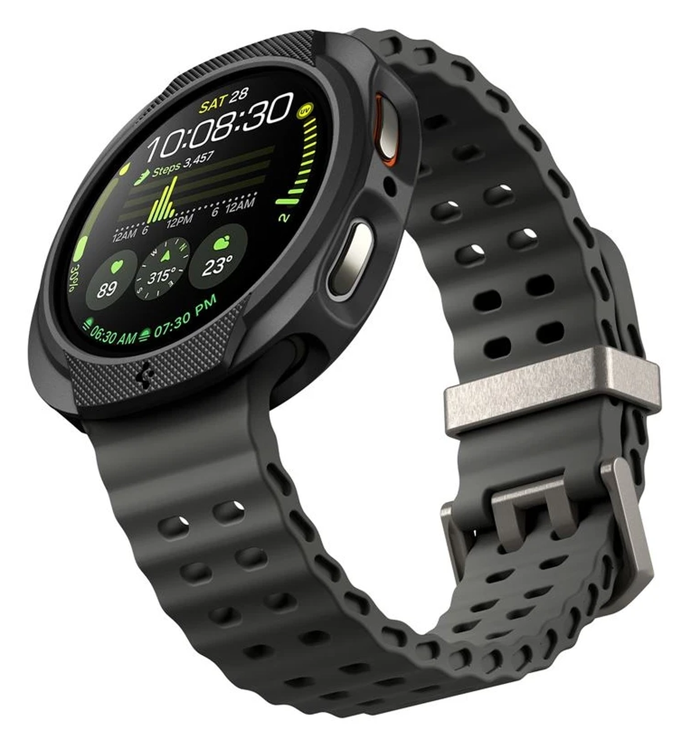 Spigen Liquid Air - Samsung Galaxy Watch 8 40MM Hoesje - Matte Zwart afbeelding 8