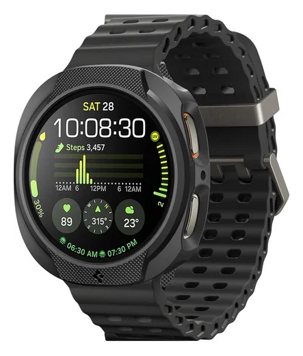 Spigen Liquid Air - Samsung Galaxy Watch 8 44MM Hoesje - Matte Zwart afbeelding 1